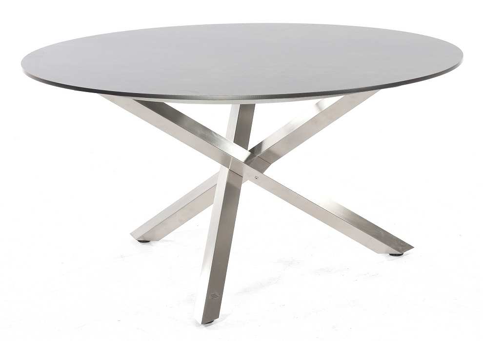 Gartentisch Spectra Rund Edelstahl HPL