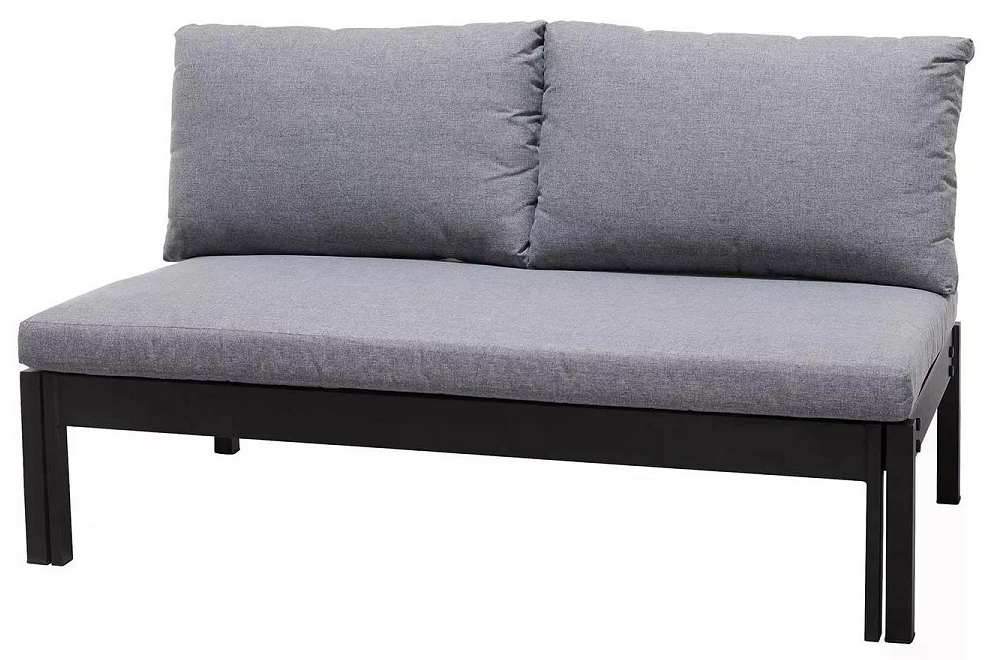 Lounge Liegesofa Alu-Holz gepolstert